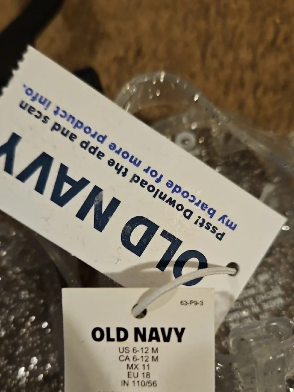 Old Navy Clear Glitter Jelly Sandals